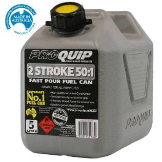 5L Grey Plastic Can for 2 Stroke 50:1 Fuel with Pourer Front