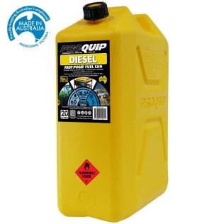 20L Yellow Plastic Diesel Fuel Can Front