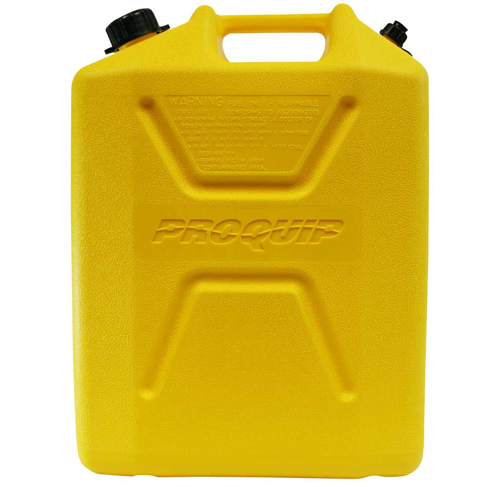 20L Yellow Plastic Diesel Fuel Can Side