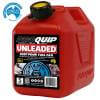 5L Red Plastic Unleaded Fuel Can with Pourer Front