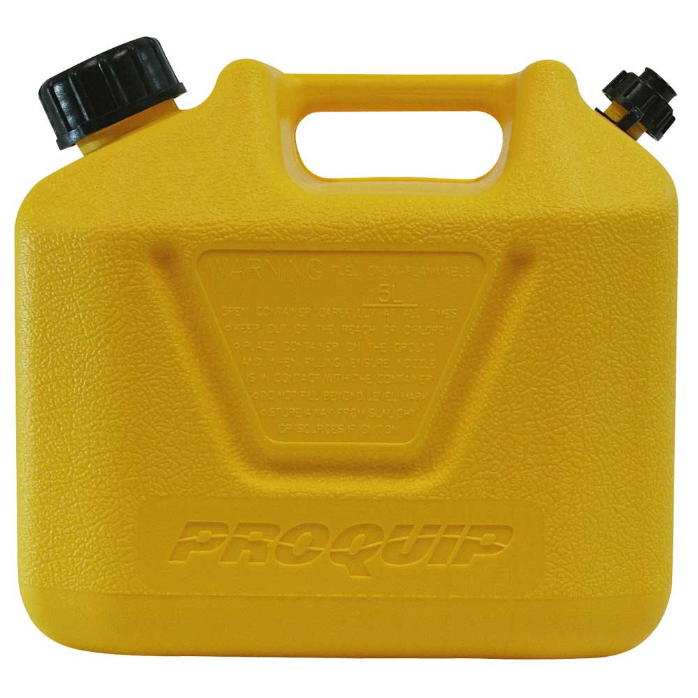 5L Yellow Plastic Diesel Fuel Can with Pourer Side