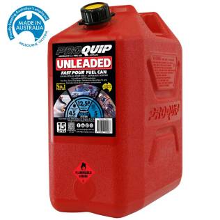 15L Red Plastic Unleaded Fuel Can Front