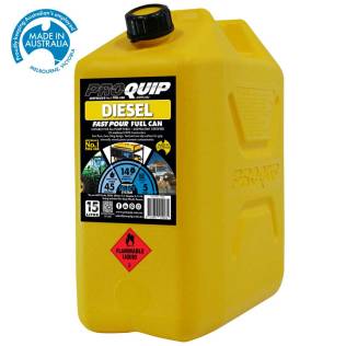 15L Yellow Plastic Diesel Fuel Can Front