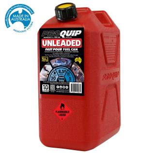 10L Red Plastic Unleaded Fuel Can Front