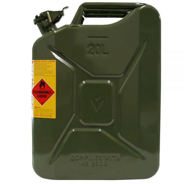20L Army Green AFAC Metal Jerry Can Side