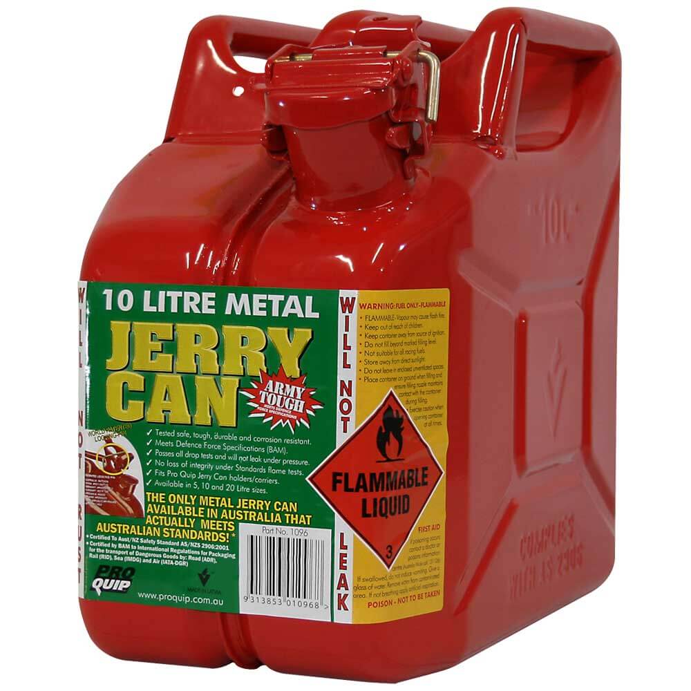 Pro Quip Metal 10L Unleaded AFAC Fuel Jerry Can
