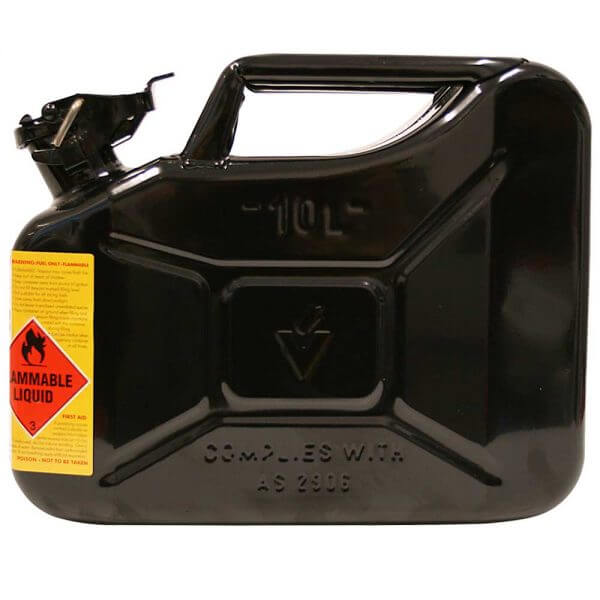 10L Oil AFAC Metal Jerry Can Side