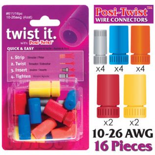 Posi-Twist 10-26 AWG Assortment Non In-Line wire Connectors