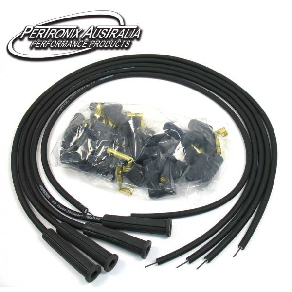 Flame-Thrower Spark Plug Wires 8.0mm – 4 Cyl 180 Deg Black