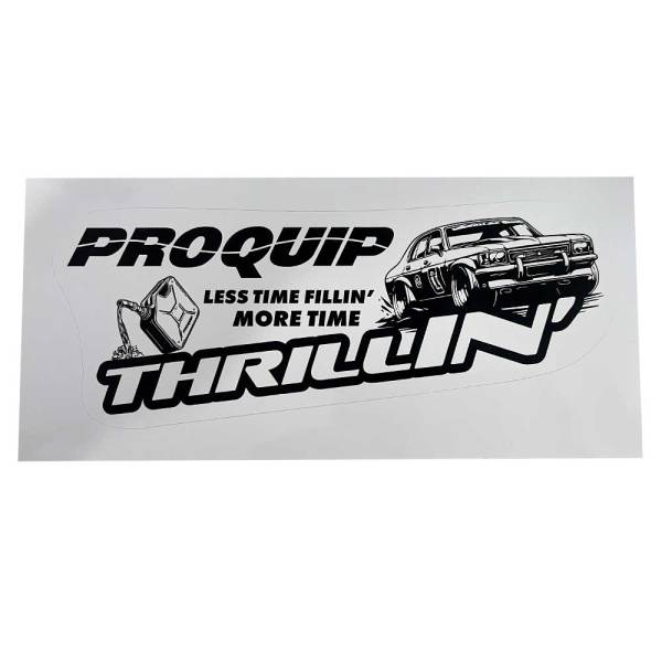 Race Car Pro Quip Less Time Fillin' More Time Thrillin' Sticker